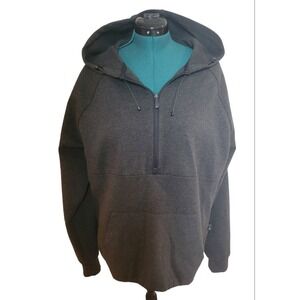 Quiksilver Men's Dark Gray Heathered Pullover Hooded Sweatshirt Size‎ Large